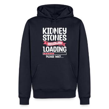 Kidney Stones Recovery Loading Please Wait Surgery - Men’s Premium Organic Hoodie - navy - Front - Nico (187cm)