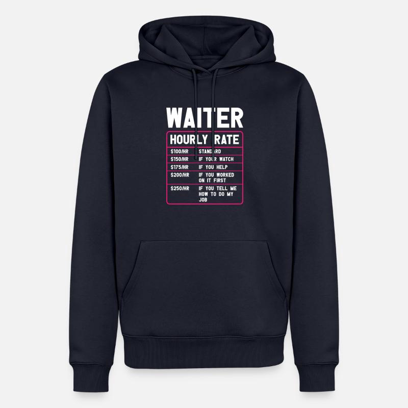 Kellnerin Barkeeper Kellner Kellner - Männer Premium Bio Hoodie - Navy