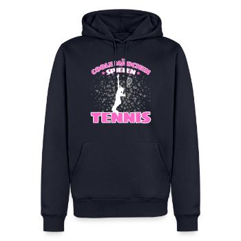 COOLE MÄCHEN SPIELEN TENNIS Lustiges - Männer Premium Bio Hoodie - Navy - Vorne - Nico (187cm)