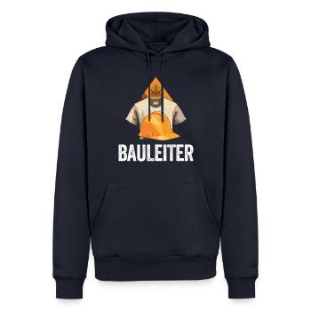 Bauleiter Bauarbeiter Kostüm Bauaurbeiterhelm Helm - Männer Premium Bio Hoodie - Navy - Vorne - Nico (187cm)