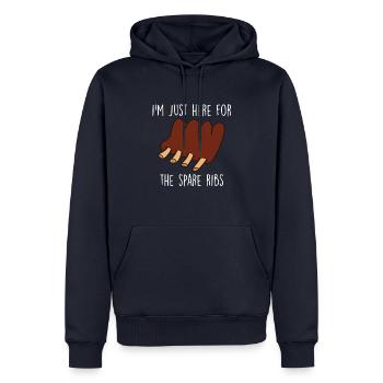 Spare Ribs Lustiges BBQ Grillen Fleisch Barbecue - Männer Premium Bio Hoodie - Navy - Vorne - Nico (187cm)