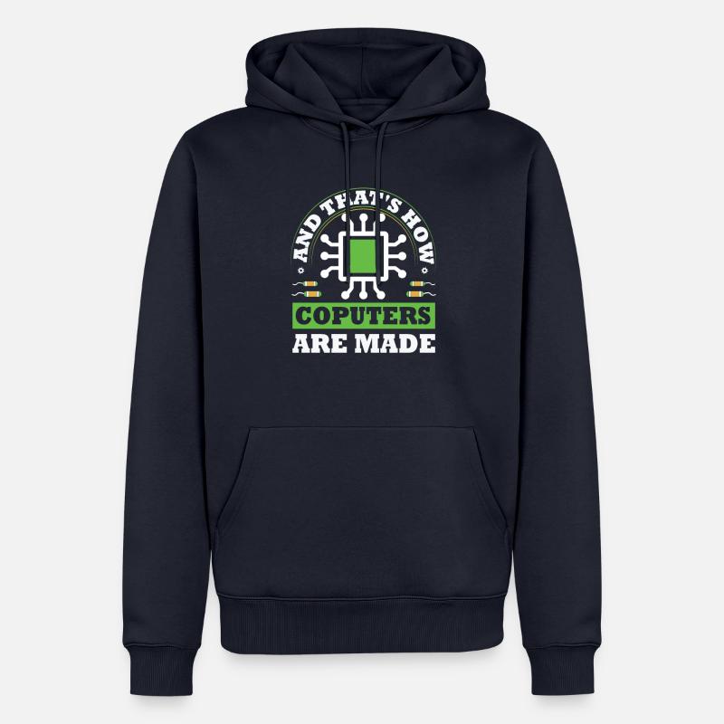 Programmierer, Informatik, Coder Software - Männer Premium Bio Hoodie - Navy