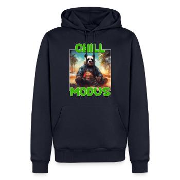 Chill Modus Pandabär Panda Liebhaber Süßes Panda - Männer Premium Bio Hoodie - Navy - Vorne - Nico (187cm)