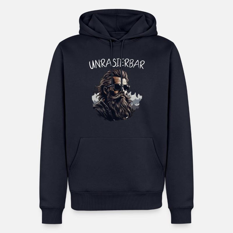 Wikinger Bartträger Lustiger Bart Spruch - Männer Premium Bio Hoodie - Navy