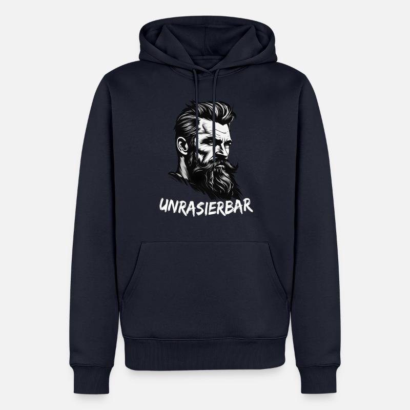 Lustiger Bart Spruch Wikinger Bartträger - Männer Premium Bio Hoodie - Navy