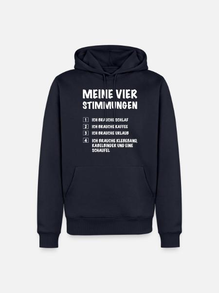 Meine vier Stimmungen - Männer Premium Bio Hoodie - Navy