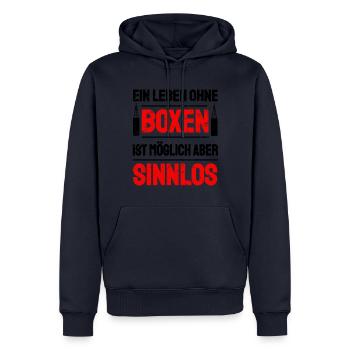 Boxen Boxsport Kampfsport Motto - Männer Premium Bio Hoodie - Navy - Vorne - Nico (187cm)