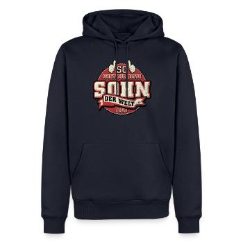 So sieht der beste Sohn der Welt aus - Männer Premium Bio Hoodie - Navy - Vorne - Nico (187cm)