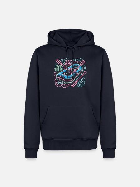 River Wildwasser Rafting Rafter - Männer Premium Bio Hoodie - Navy