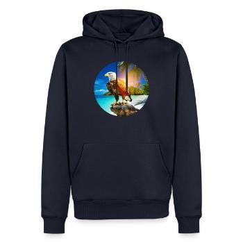 Eagle at Eagle Beach Aruba Summer Vacation - Men’s Premium Organic Hoodie - navy - Front - Nico (187cm)
