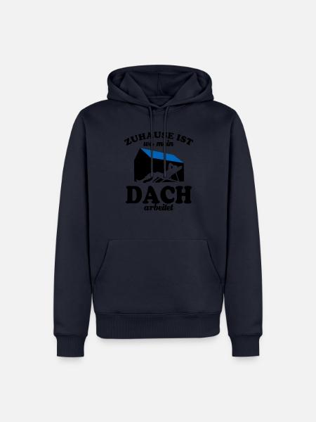 Zuhause ist wo mein Dach arbeitet - Photovoltaik - Männer Premium Bio Hoodie - Navy