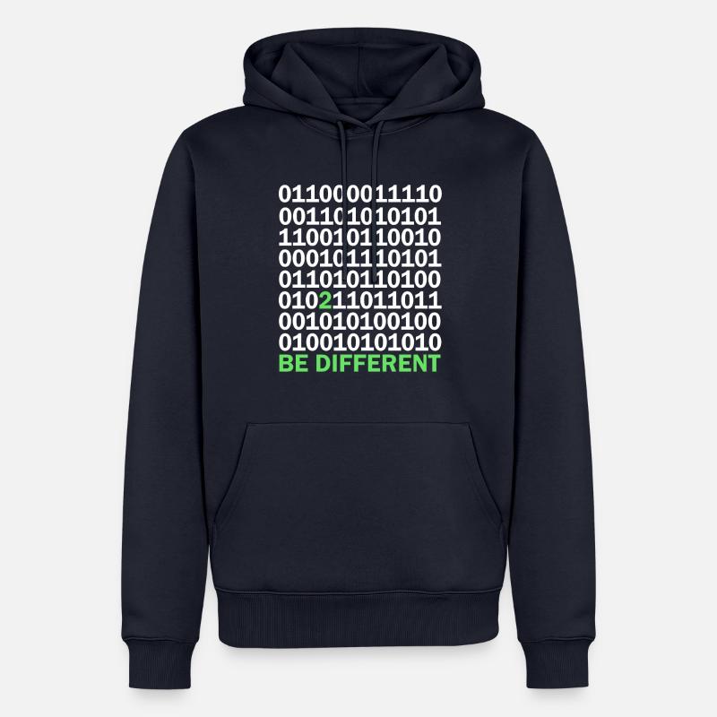Binärcode Be Different - Männer Premium Bio Hoodie - Navy