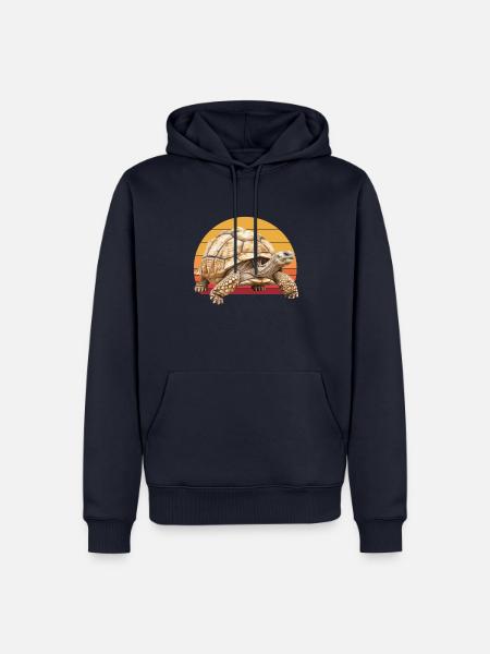 African Sulcata Tortoise - Männer Premium Bio Hoodie - Navy