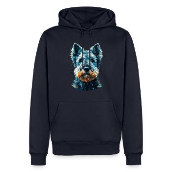 Polygon Art Kerry Blue Terrier Terriers - Männer Premium Bio Hoodie - Navy - Vorne - Nico (187cm)