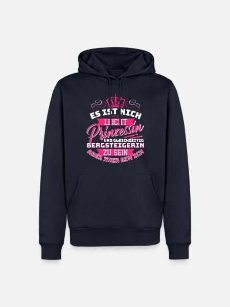 Prinzessin & Bergsteigerin - Cooles - Männer Premium Bio Hoodie - Navy