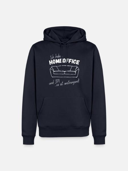 Ich Habe Homeoffice Und Ja Es Ist Anstrengend - Männer Premium Bio Hoodie - Navy