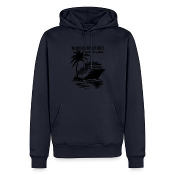 Wenn das Schiff ruft muss ich gehen - Kreuzfahrt - Männer Premium Bio Hoodie - Navy - Vorne - Nico (187cm)