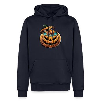 Halloween Fisch Goldfisch Süßwasserfisch Aquarium - Männer Premium Bio Hoodie - Navy - Vorne - Nico (187cm)