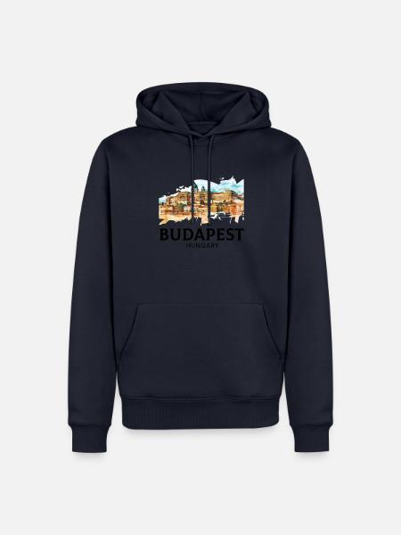 budapest Magyarorszag , Hungary - Männer Premium Bio Hoodie - Navy