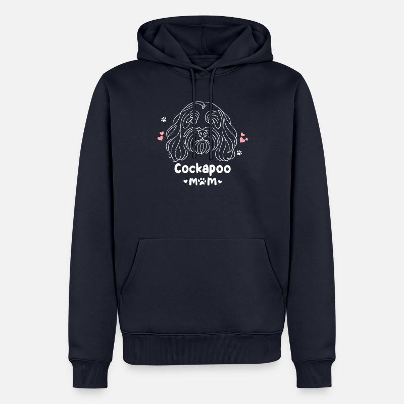 Cockapoo Maman Cockapoos Cockerpoo - Sweat à capuche Premium bio Homme - bleu marine