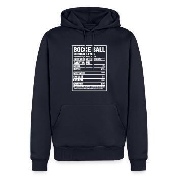 Pétanque Pétanque - Sweat à capuche Premium bio Homme - bleu marine - Devant - Nico (187cm)