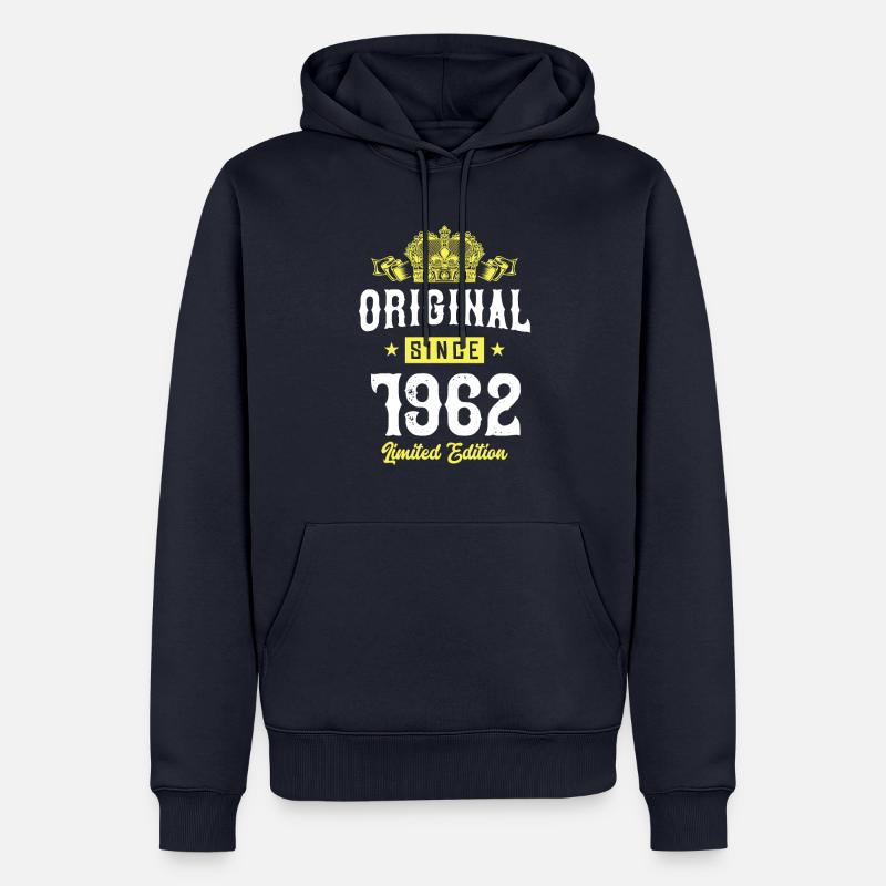 1962 Édition limitée - Sweat à capuche Premium bio Homme - bleu marine
