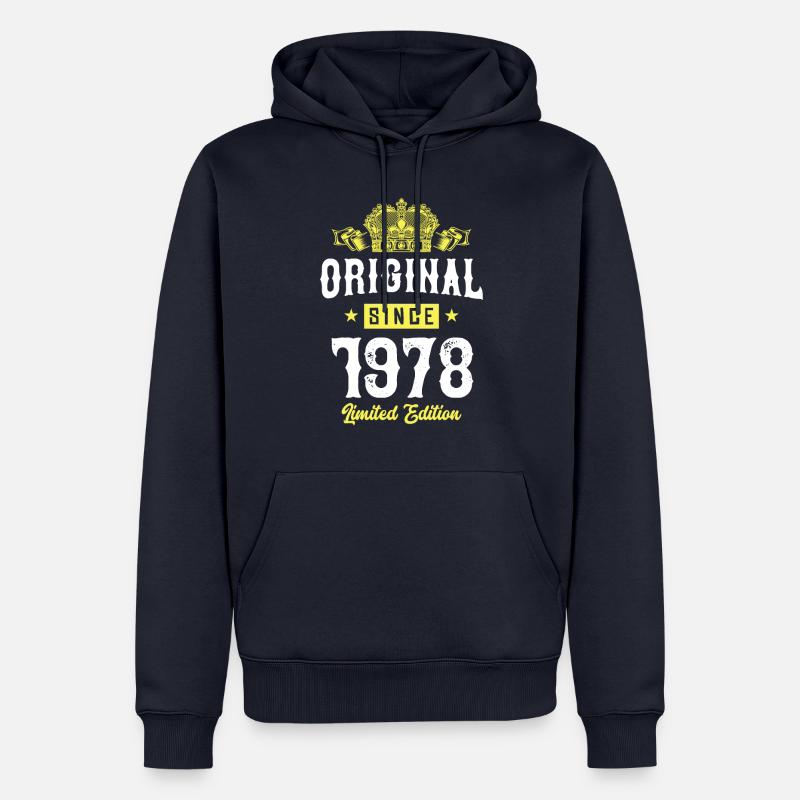 1978 Édition limitée - Sweat à capuche Premium bio Homme - bleu marine