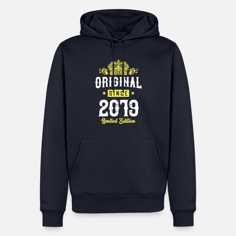 Édition limitée 2019 - Sweat à capuche Premium bio Homme - bleu marine