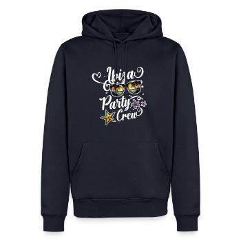 Ibiza Party Crew Strand - Männer Premium Bio Hoodie - Navy - Vorne - Nico (187cm)