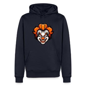 Clown comique d’Halloween - Sweat à capuche Premium bio Homme - bleu marine - Devant - Nico (187cm)