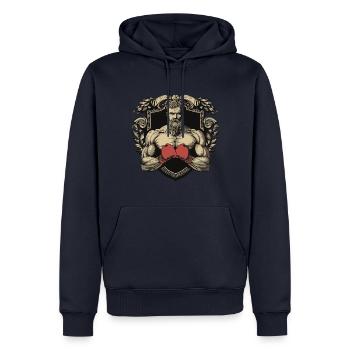 Kämpfer Boxer MMA - Männer Premium Bio Hoodie - Navy - Vorne - Nico (187cm)