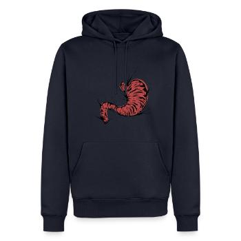 Magen - Männer Premium Bio Hoodie - Navy - Vorne - Nico (187cm)