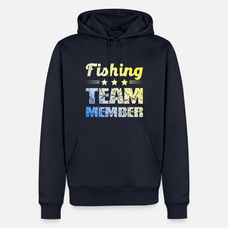 Équipe de pêche - Sweat à capuche Premium bio Homme - bleu marine