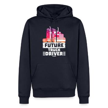 Future Truck Driver - Männer Premium Bio Hoodie - Navy - Vorne - Nico (187cm)