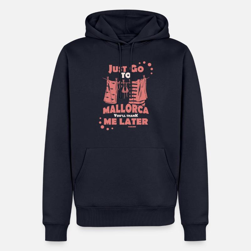 Mallorca dank mir später - Männer Premium Bio Hoodie - Navy