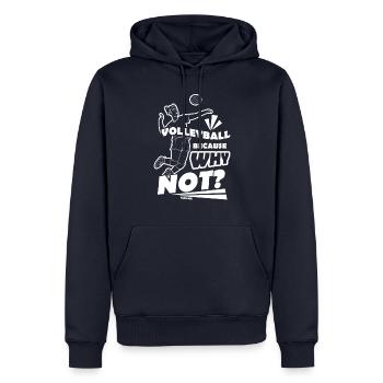 Volley-ball - Sweat à capuche Premium bio Homme - bleu marine - Devant - Nico (187cm)