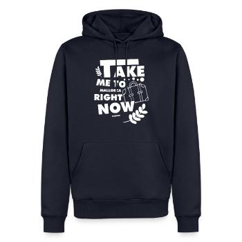 Mallorca Urlaub Reise Erholung - Männer Premium Bio Hoodie - Navy - Vorne - Nico (187cm)