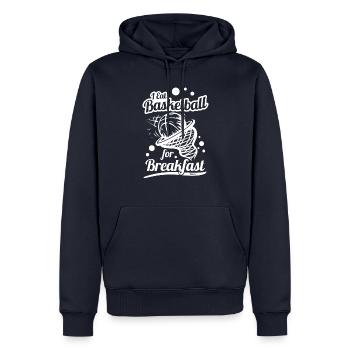 Basketballer Basketball Korb Slamdunk Geschenk - Männer Premium Bio Hoodie - Navy - Vorne - Nico (187cm)