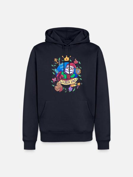 Santa Day Fairytale Weihnachtsmann - Männer Premium Bio Hoodie - Navy