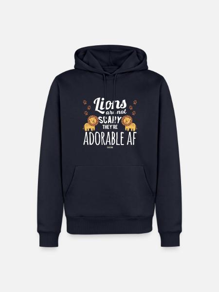 ich liebe Löwen - Männer Premium Bio Hoodie - Navy