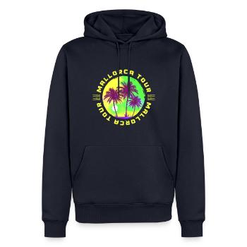 Mallorca Tour Palmen Urlaub - Männer Premium Bio Hoodie - Navy - Vorne - Nico (187cm)