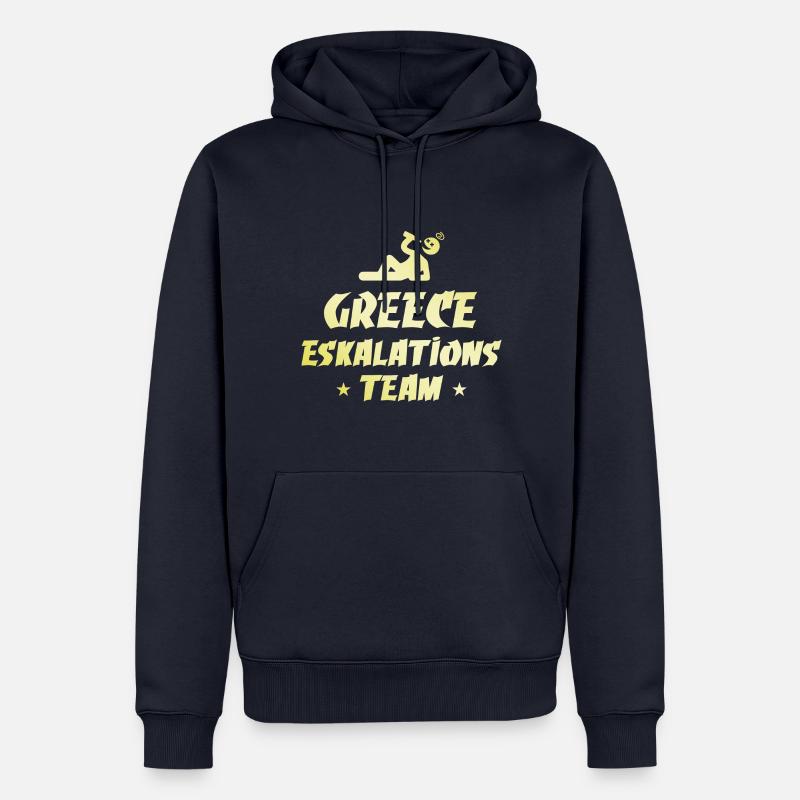 Escalade en Grèce - Sweat à capuche Premium bio Homme - bleu marine