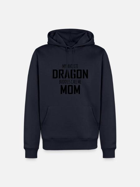 My Favorite Dragon Buddies Call Me Mom - Männer Premium Bio Hoodie - Navy
