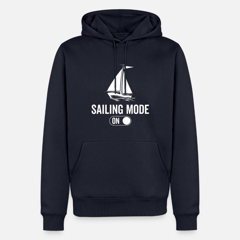 Mode voile activé - Voile voile - Sweat à capuche Premium bio Homme - bleu marine