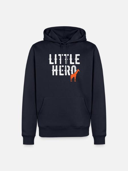 Kleiner Held - Süße Tiergiraffe - Männer Premium Bio Hoodie - Navy