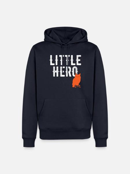 Kleiner Held - Süße Tiereule - Männer Premium Bio Hoodie - Navy