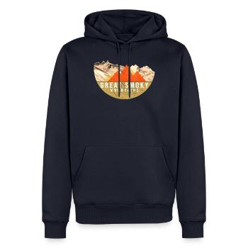 Vintage - Great Smoky Mountains Park - Men’s Premium Organic Hoodie - navy - Front - Nico (187cm)