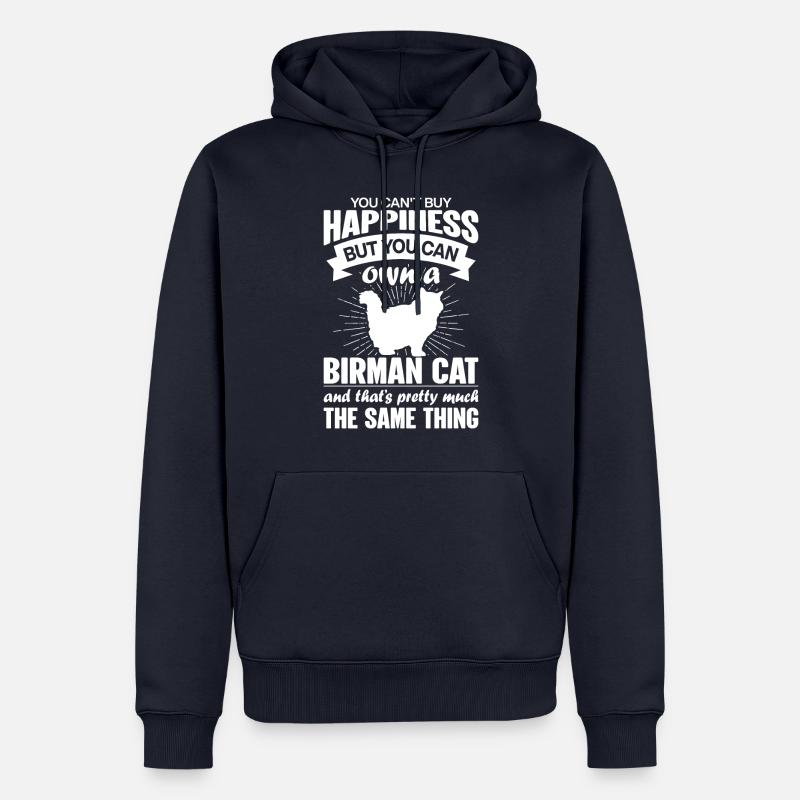 Peut acheter un chat birman - Sweat à capuche Premium bio Homme - bleu marine