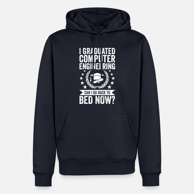 I have completed computer engineering - Men’s Premium Organic Hoodie - navy