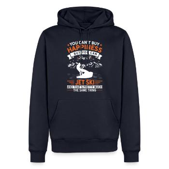 Glück Kann Man Nicht Kaufen, Außer Jetski - Männer Premium Bio Hoodie - Navy - Vorne - Nico (187cm)